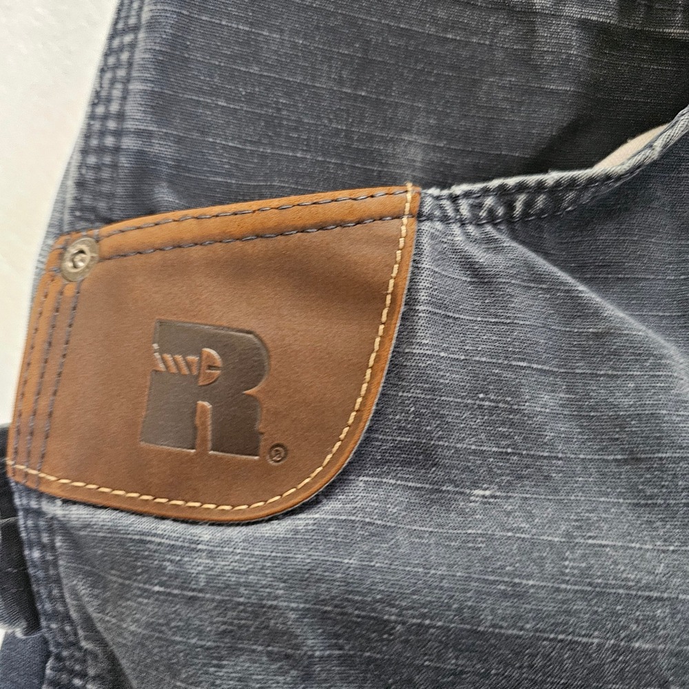 Wrangler RIGGS Workwear Mens Cargo Pants  Blue Cotton Ripstop double knee 35x34 - Picture 3 of 13